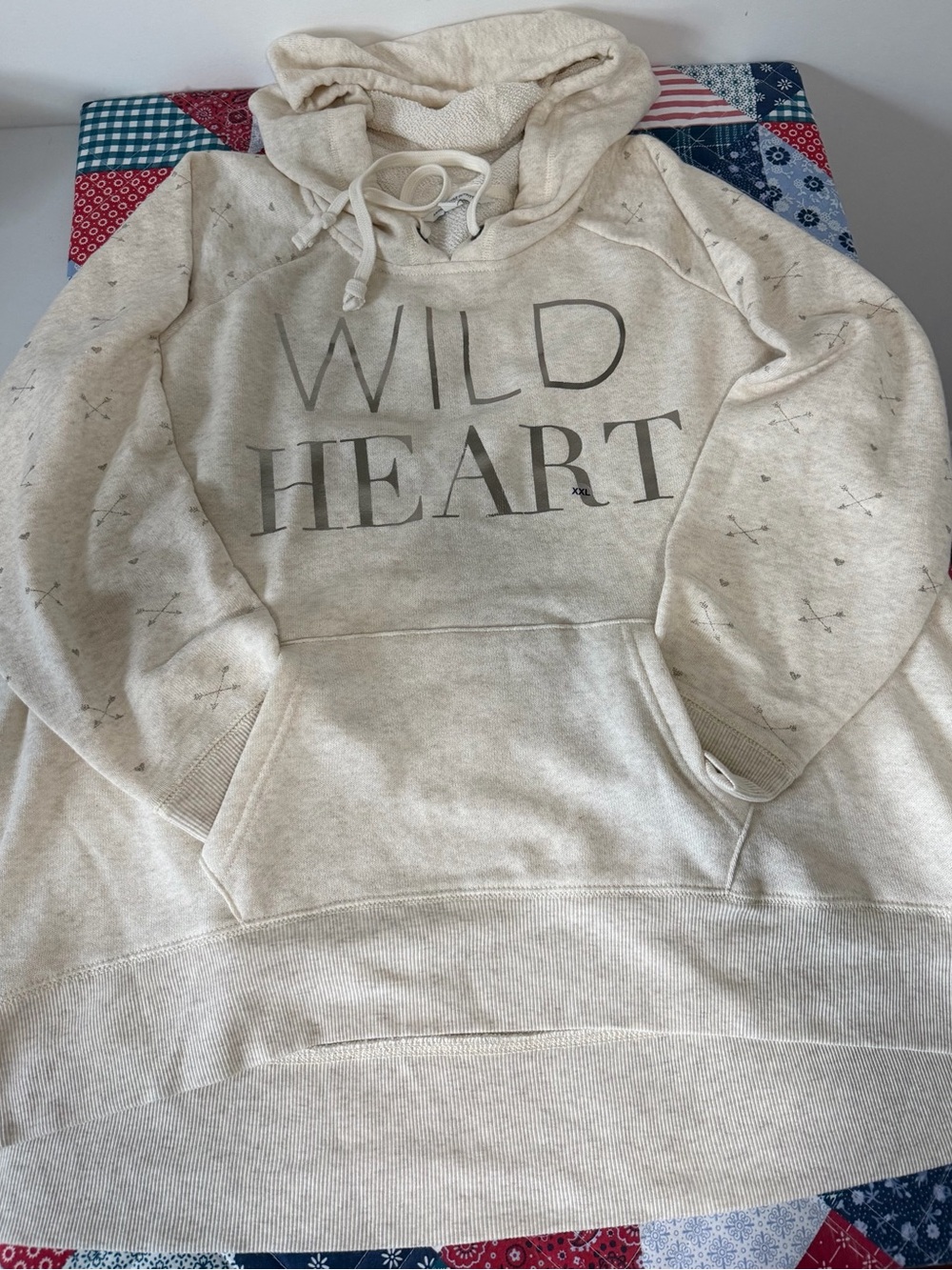 American Eagle Outfitters Cream 'WILD HEART' Hoodie